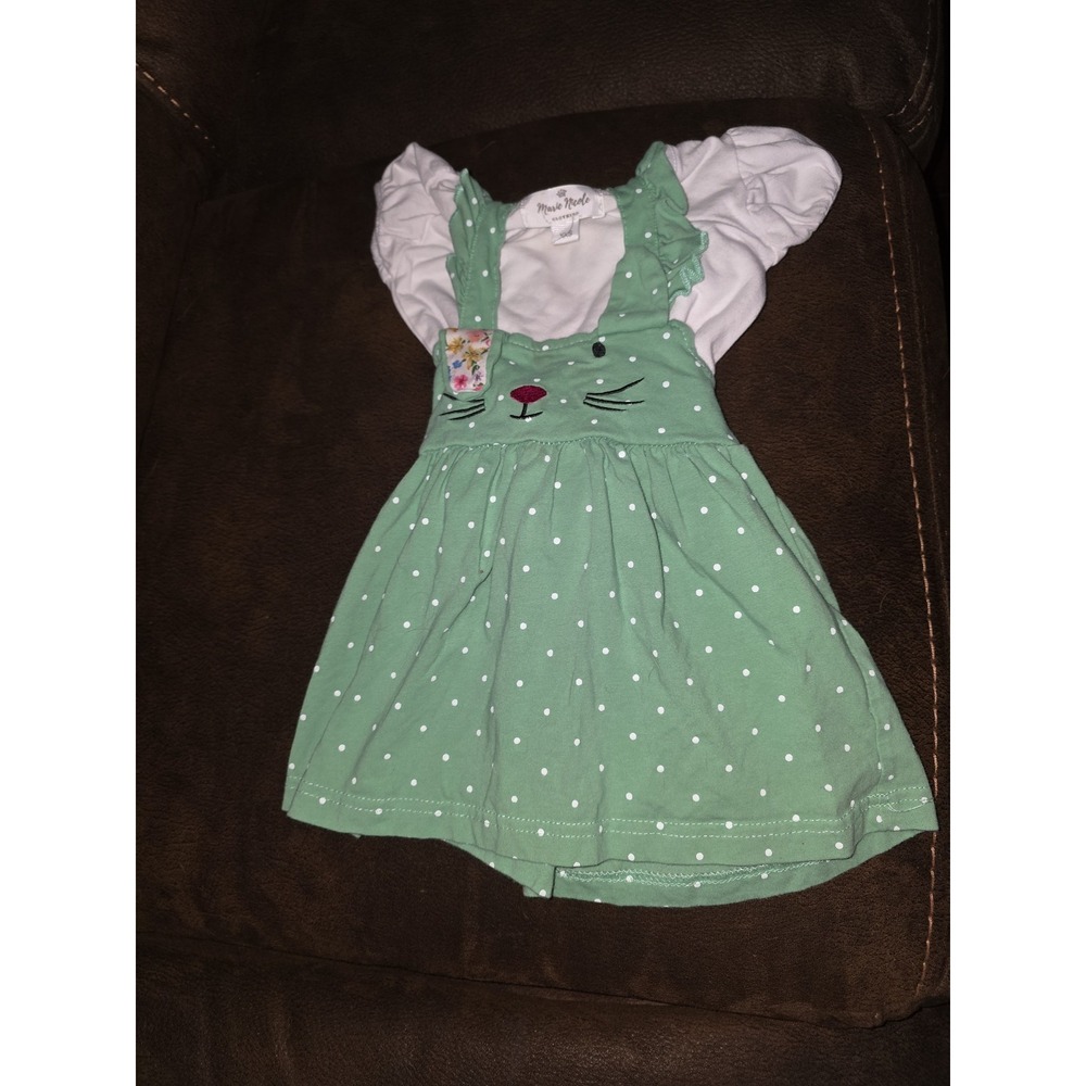 Marie nicole clothing company spring Easter‎ bunny dress size xxs 6 12 months